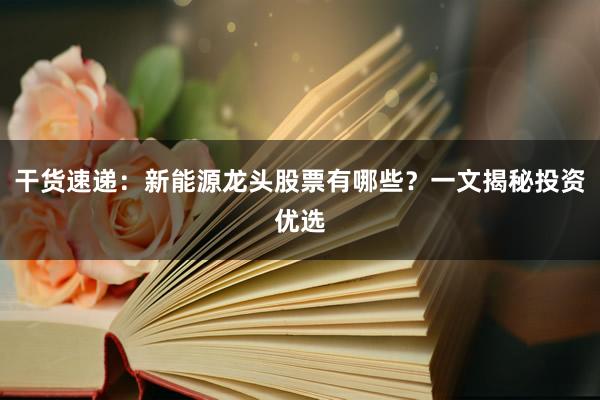 干货速递：新能源龙头股票有哪些？一文揭秘投资优选