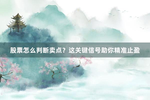 股票怎么判断卖点？这关键信号助你精准止盈