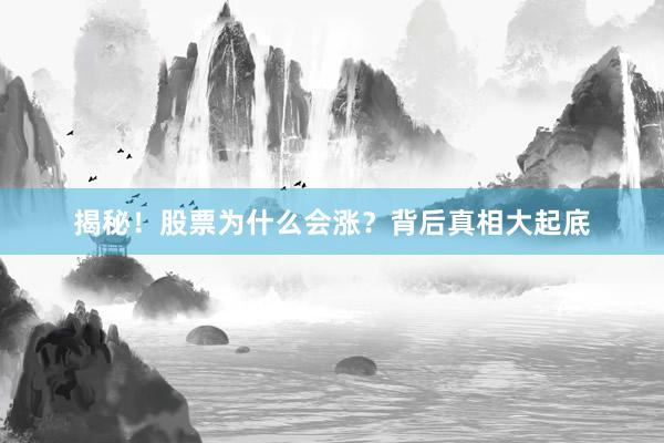 揭秘！股票为什么会涨？背后真相大起底