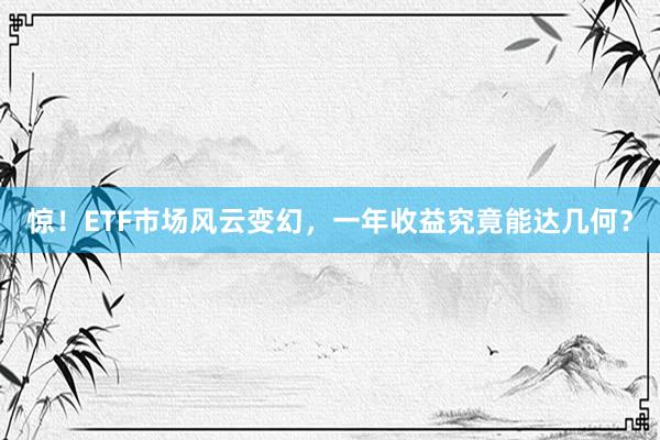 惊！ETF市场风云变幻，一年收益究竟能达几何？