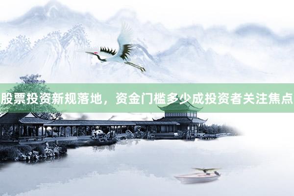股票投资新规落地，资金门槛多少成投资者关注焦点