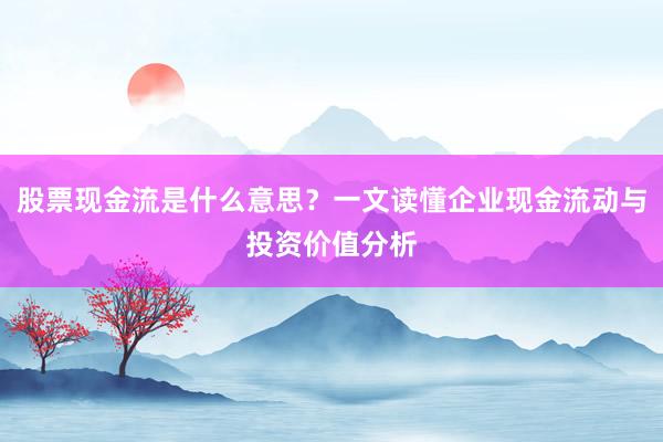股票现金流是什么意思？一文读懂企业现金流动与投资价值分析